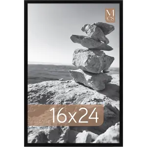 16x24 Poster Frame Black, Vertical & Horizontal Wall Hanging Large Picture Frame for Photos, Posters & Art Prints (1-Pack)