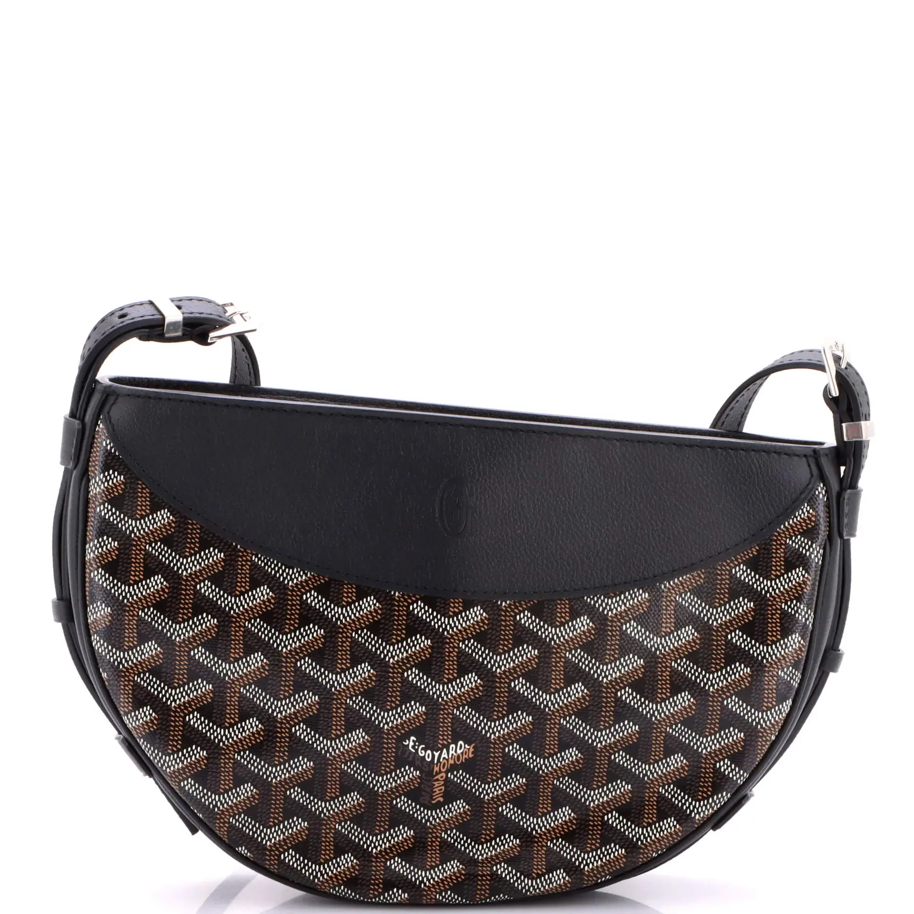 Pre-owned Goyard Canvas Coated Shoulder Bags Hirondelle Shoulder Bag Coated Canvas and Leather by Rebag