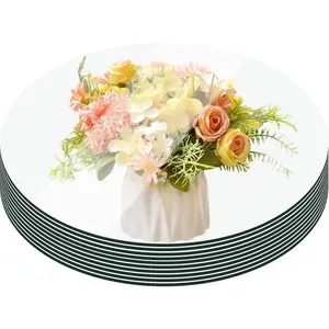 12 count Small Round Mirrors, 6" Circle Mirror Centerpieces,  Wall Mount Mirrors, Wedding & Christmas Decorations