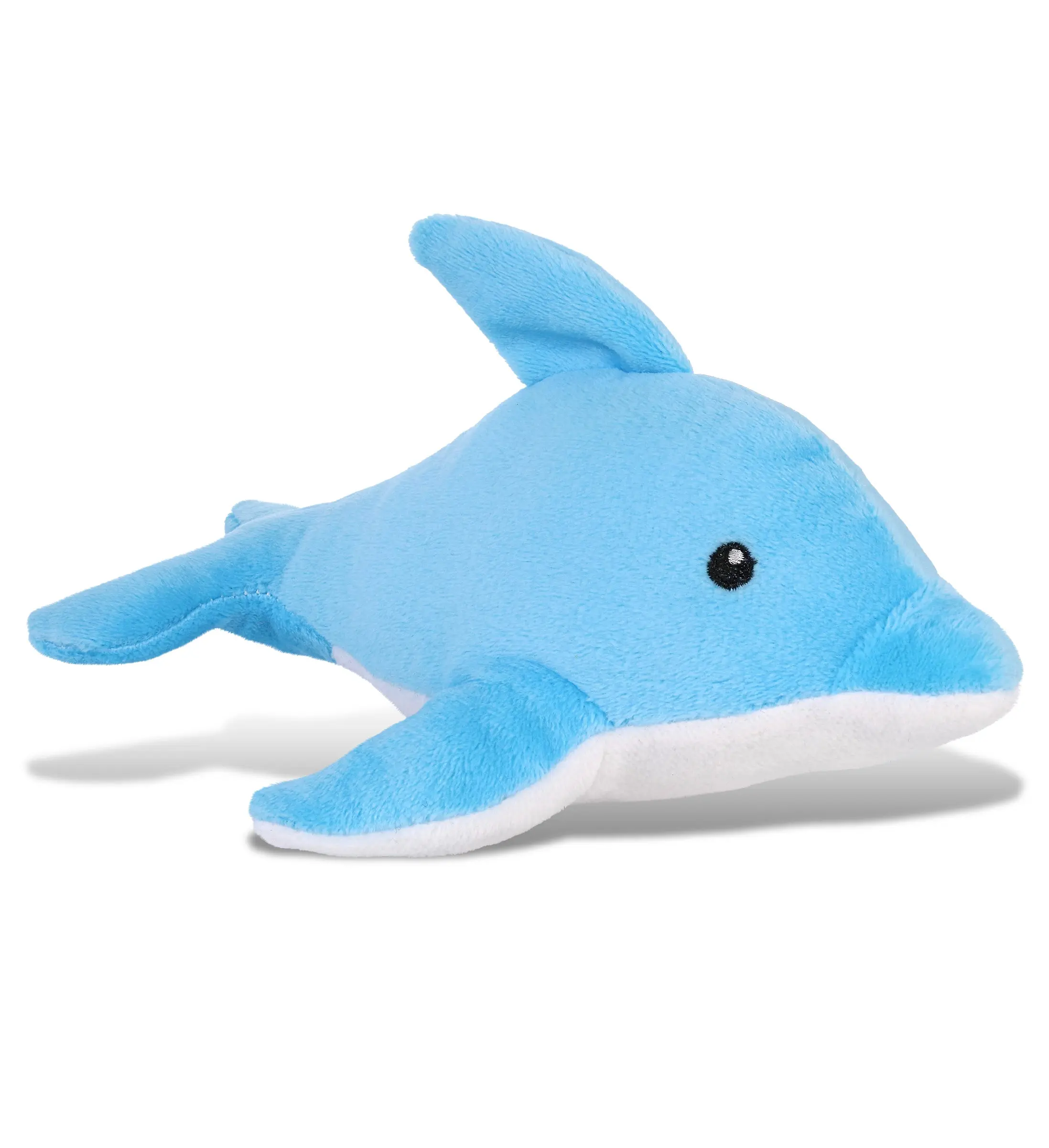6" Polyester Fluffy Dolphin Plush Animal Stuffed Toy, Sea Life Decorative Plush Stuffed Toy for Kids