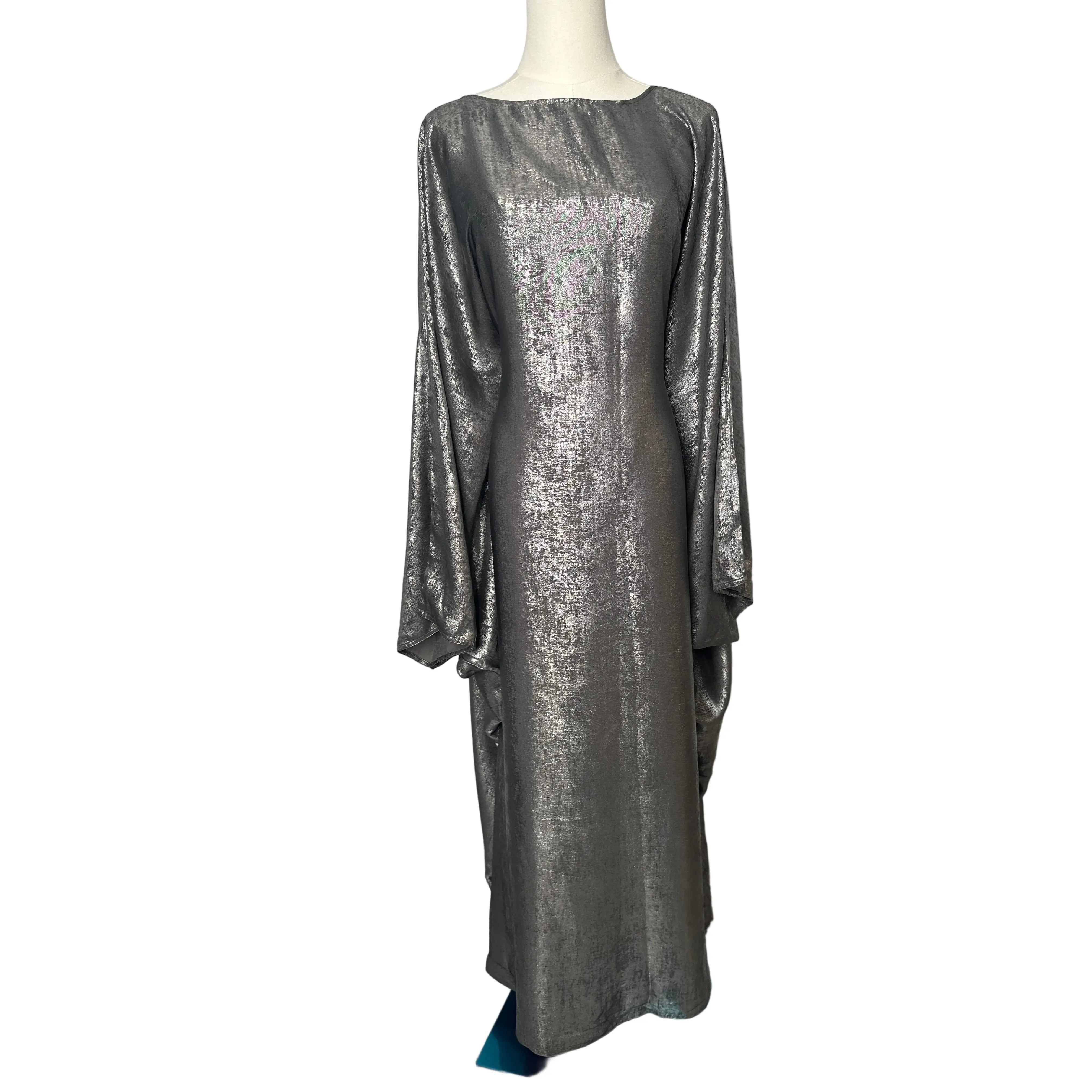 Silver Luxe Batwing Abaya ✨