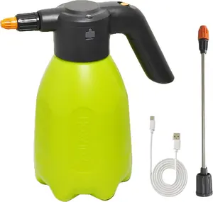 0.5 Gallon Electric Spray Bottle - Garden Sprayer &  Mister with Adjustable Nozzles, Rechargeable  , Automatic Watering Can for Indoor/Outdoor