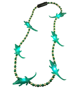 Light-up Mardi-gator beads - 6 light up alligators!