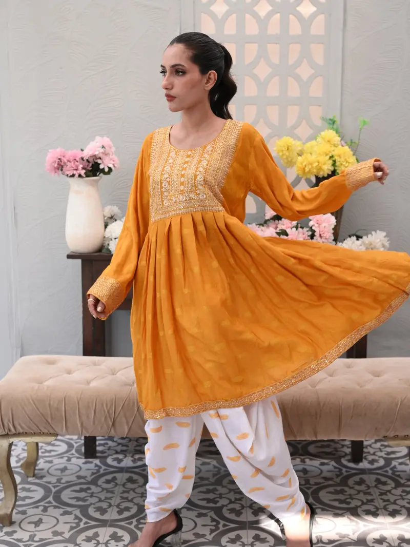 pakistani yellow dress