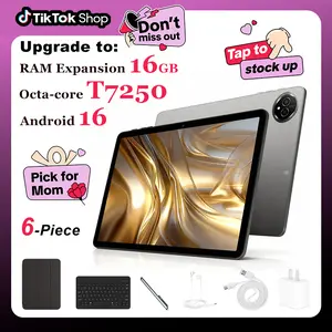 【MothersDayGift】2026 MaxPad Android 16 tablet 10.1'', 16GB RAM,128GB ROM,Touchscreen, With Dual Camera,Bluetooth Keyboard,Case,headphones,Stylus, WiFi6, metal Body Type-C Charging Large Storage,Affordable Tablet, portable,Gift For Mother's Day