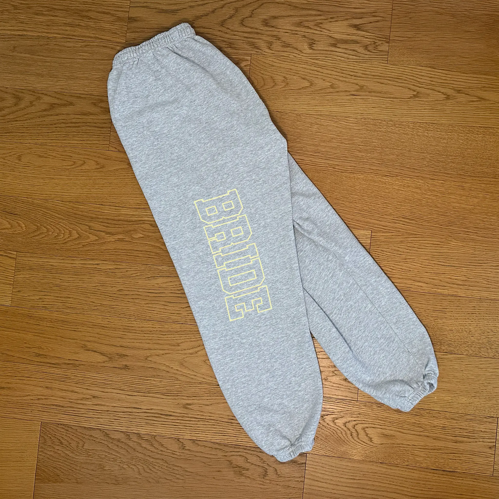 Varsity Outline Bride Sweatpants - Heather & Butter