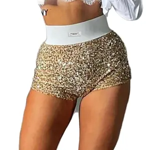 Women’s High Waist Sequin Mini Shorts