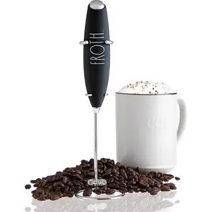 Milk Frother- Handheld Electric Drink Mixer, Handheld Electric Milk Frother, Coffee Frother, Hand Blender, Frappe Maker, Handheld Latte Maker Milk Foamer (Black)