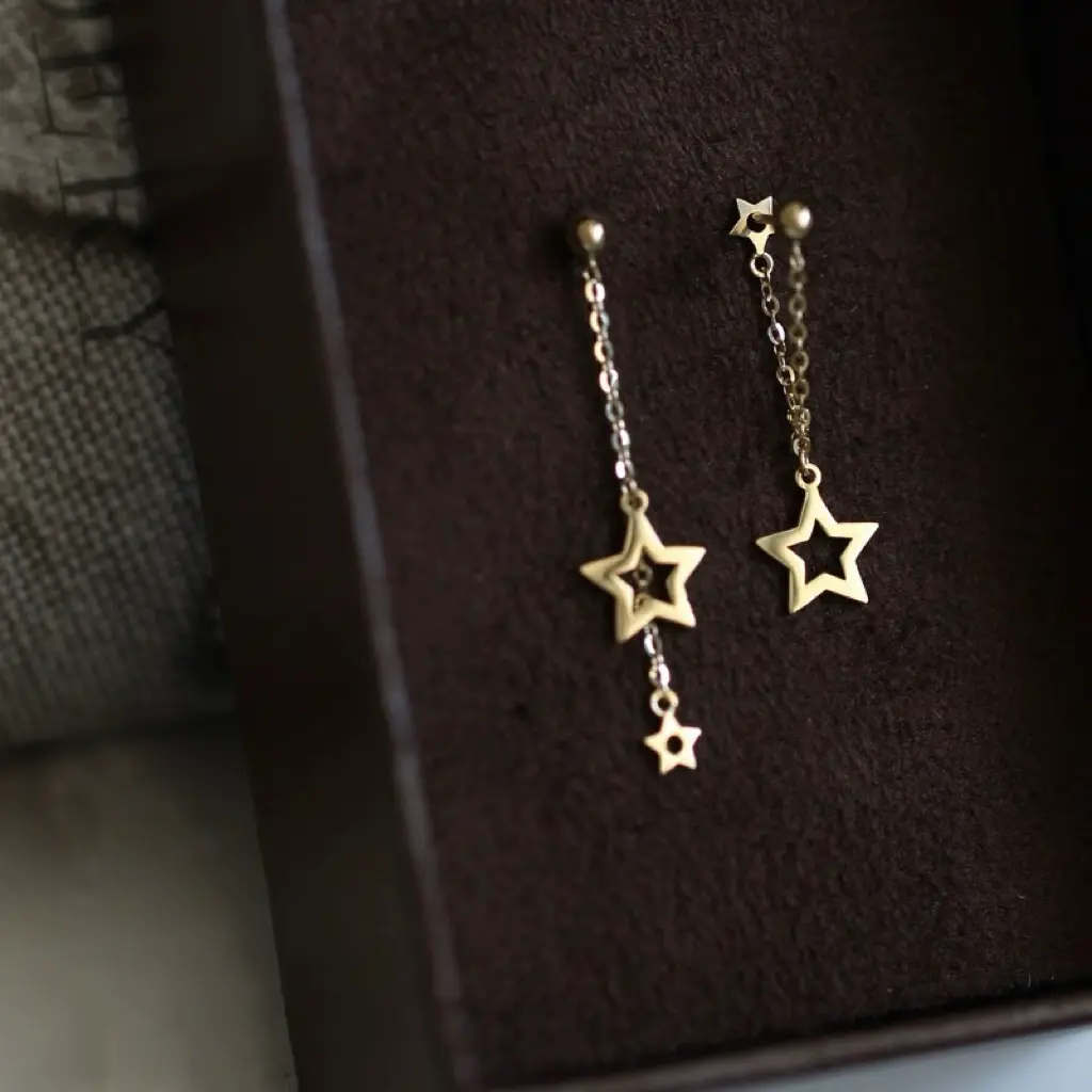 s925 sterling silver Front and Back Star Earrings，Minimalist Simple Unique Earrings for galentine‘s party valentine’s day gift，fashion zirconia earrings，anniversary holiday jewelry，gift for women