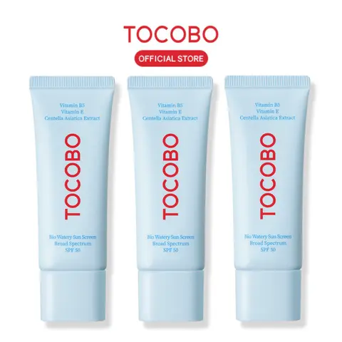 [TOCOBO Official] 3 Pack Bio Watery Sun Screen Broad Spectrum SPF 50 | Korean Sunscreen Skincare Non-Greasy Hydrating Sunscreen Protector solar en crema FPS 50