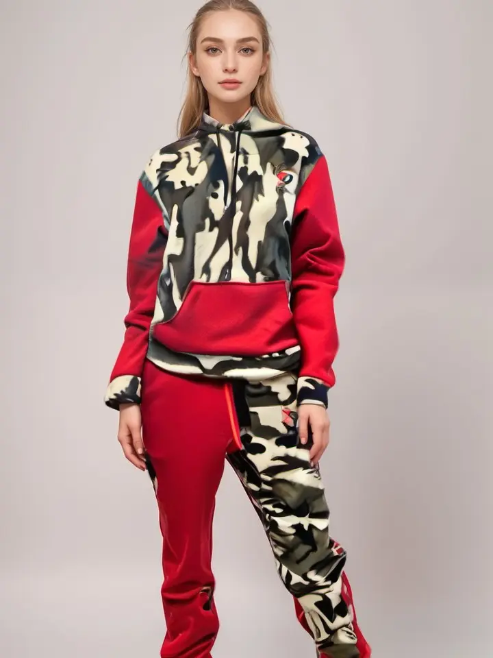 Montana Manzel Clothing Color Block Fleece Sweatsuits