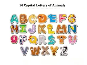 Magnetic Letters, 26 Animal Alphabet ,Fun Preschool Learning Toy, Large Fridge Magnetsfor Spelling Games, Ideal Educational Gift forToddlers