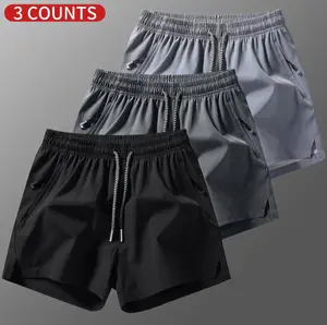 Men’s summer  athletic , available in sets of 3 or 1 piece, featuring a  and zippered pockets — made from , quick-drying fabric for comfort — ideal for outdoor activities, running, and hiking — an excellent gift for active