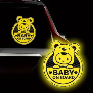 Baby on Board Car Sticker, Car Decal Sticker, Car Exterior Decoration Accessories for Car, Truck, SUV, Motorcycle, Car Window Decal Sticker, Windshield Sticker