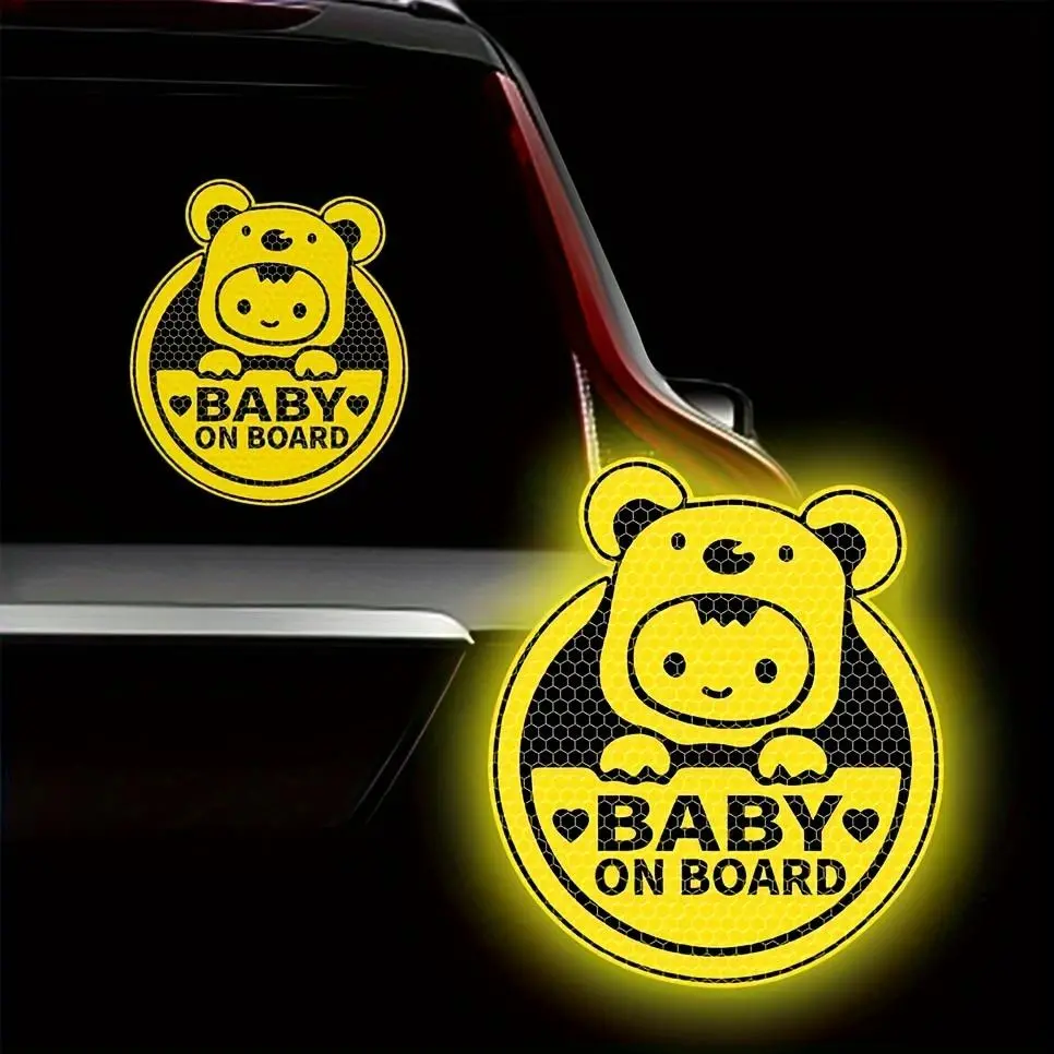 Baby on Board Car Sticker, Car Decal Sticker, Car Exterior Decoration Accessories for Car, Truck, SUV, Motorcycle, Car Window Decal Sticker, Windshield Sticker