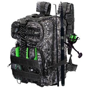 Large Fishing Backpack with Rod Holders Lightweight Fishing Tackle Backpack Professional Water-Resistant All-in-One Rod Holder & Gear Storage Large Fishing Backpack with Rod Holders Lightweight Fishing Tackle Backpack Professional Water-Resistant All-in-One Rod Holder & Gear Storage