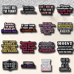 16PCS cartoon language series brooches, exquisite badge pins, fashionable items, suitable for backpacks and clothing, exquisite enamel, perfect as gifts for family and friends