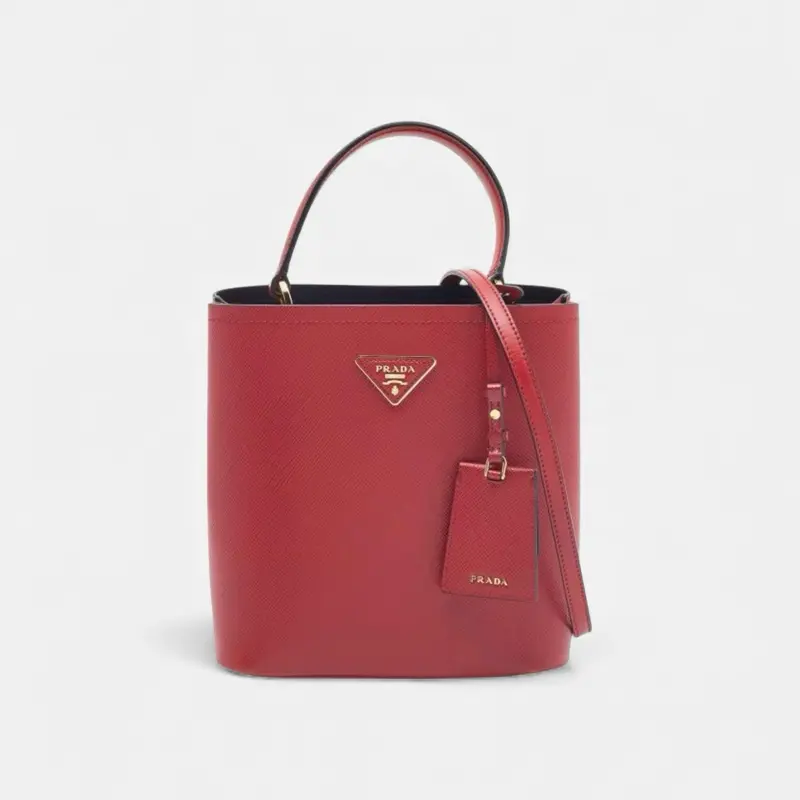 Pre-owned PRADA saffiano leather Tote Bags Tote Bag Panier Small