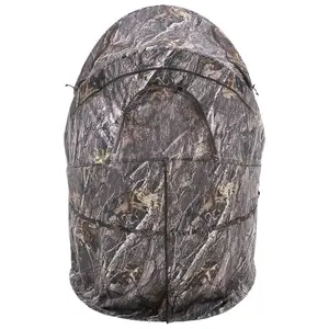 VEVOR Hunting Blind,  Single Person Ground Blinds with Carrying Bag, Portable Camouflage Tent, Reinforced Durable Concealed Shelter with Silent Zipper Door and Window, for Turkey and Deer
