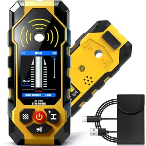 ZC-D201 Stud Finder Wall Scanner 4 in1 Wall Stud Finder Multifunction Stud Detector Beam Finders for the Center Edge of  AC Wire Metal Studs Joist Pipe with  LCD Display  Sensor Audio