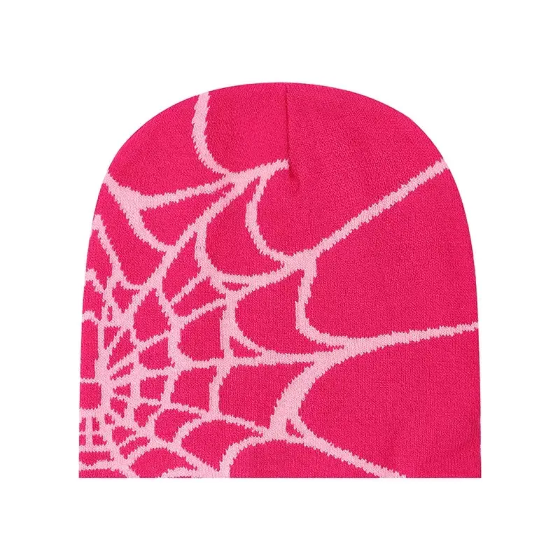 Spider Web Knit Hat, Warm Skull Cap for Cold Weather, Beanies, Streetwear, Edgy Vibes, Skate‑Look Boost