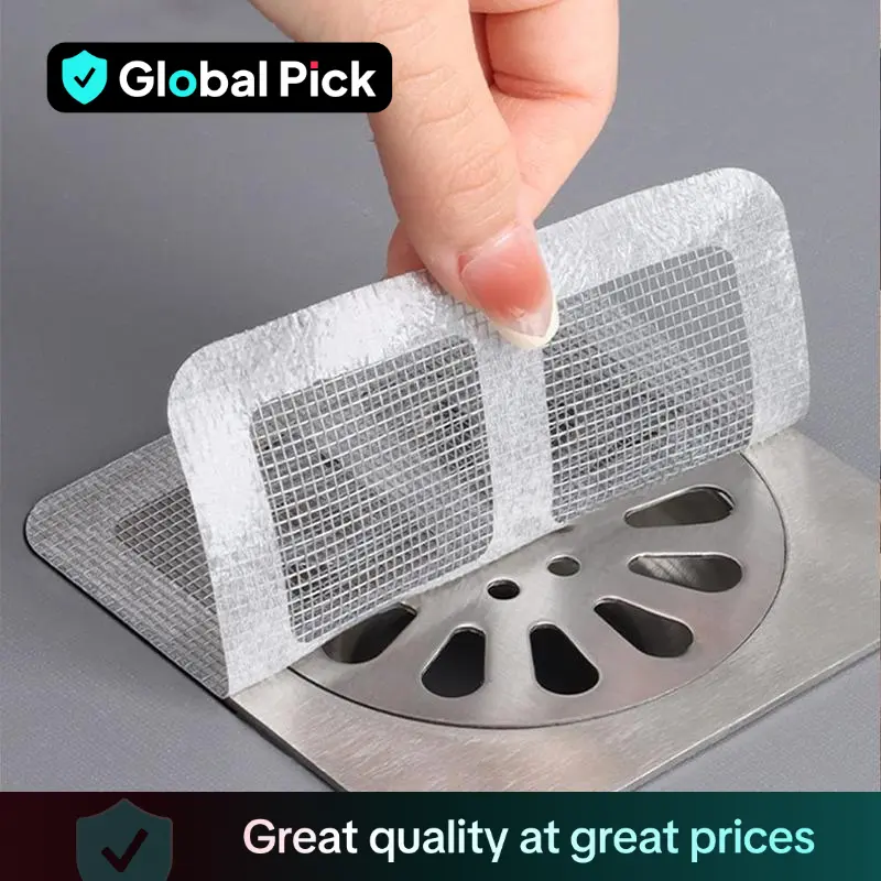Sewer Hair Blocking Sticker, 3/6 Counts/12pcs Floor Drain Filter Screen, Drain Strainer Cover For Hair Stopper, Summer Essentials Home Bathroom Kitche
