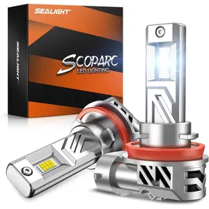 SEALIGHT H11/H8/H9 Fog Lamp 32000LM Super Bright 6500K Cool White for Car Powersports ATV/UTV 2 Pack 7035 Chips 1:1 Real Size No Dazzle Safe Reliable 3 Mins Install 6000+ Hours Lifespan