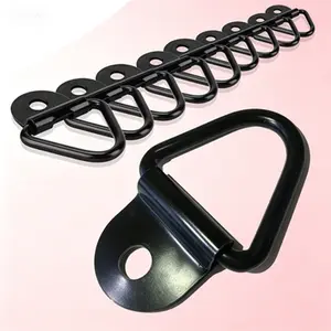 Stainless Steel Truck Bed Tie Down Anchors Heavy Duty 14,000 lb Capacity Bolt On V Ring Trailer Cargo Hook Pickup Rail Accessories Reusable Rustproof Durable for Hauling Towing (10 Pack)