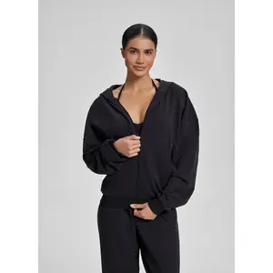 Relaxed Oversized Full Zipper Kangaroo Pockets Soft Hoodie | Gym Girl Collection | Womenswear, Casual