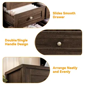 Garvee White Long Wood Dresser with 12 Drawers and Sturdy Steel Frame, Featuring a Plug-In Charging Hub, Ideal for Bedroom, Living Room, Closet, Entryway, Nursery, and as a 55 Inch TV Stand