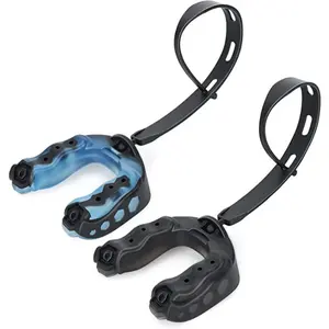 Football Mouth Guard with Strap - Shock Absorbent Mouthguard for Adults & Youth, Protective Sports Mouthpiece for Contact Sports