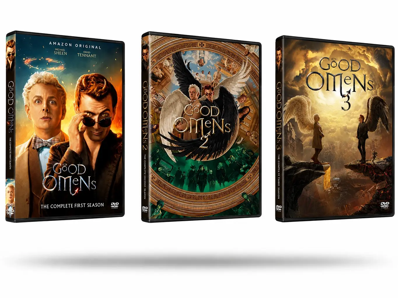 Good Omens Seasons 1–3 Complete Collection (DVD Box Set, 2019–2026) Brand New