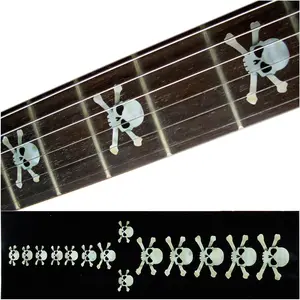 Inlaysticker Fret Markers for Guitars & Bass - Skulls - White Pearl,White Pearl.,F-067SK-WT