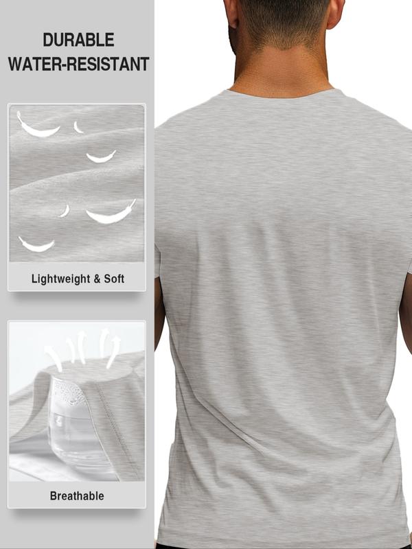 1/3pc Technology Waterproof Stain Oil-Resistant Lightweight T-Shirt, Men's Casual Versatile Shirt in Multiple Colors 1/3pc Technology Waterproof Stain Oil-Resistant Lightweight T-Shirt, Men's Casual Versatile Shirt in Multiple Colors