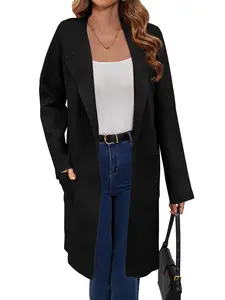 SuperPrity Cardigan Sweaters for Women Spring Fashion 2025 Casual Open Front Knit Long Coatigan Jackets Coat Trendy Outerwear