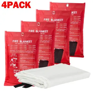Emergency Fire Blanket -Fire Suppression Blanket for Kitchen, 40" x 40"Fiberglass Fire Blanket for House Rapid FireSuppression,Flame Retardant Protection andHeat Insulation Designed, for Kitchen,Fireplace,Grill, BBQ
