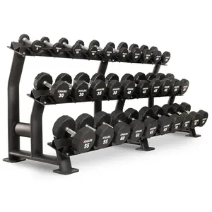 12-Sided Commercial Urethane Dumbbells (5-50 lb and 5-75 lb Sets)