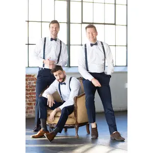 Navy Suspenders & Navy Bow Tie