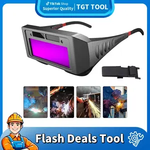 Auto-Darkening Welding Goggles | Adjustable Strap Goggles UV/IR Protection & 1/28000s Reaction - TIG/MIG/ARC Helmet with Clear Lens*5 Welding goggles Industrial Heavy Duty