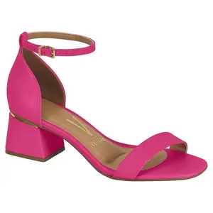 Vizzano Brazil Hot Pink Block Heels – Chic Statement Sandals with Gold Detail