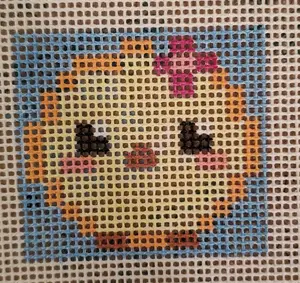 Easter baby chick full needlepoint kit for beginners