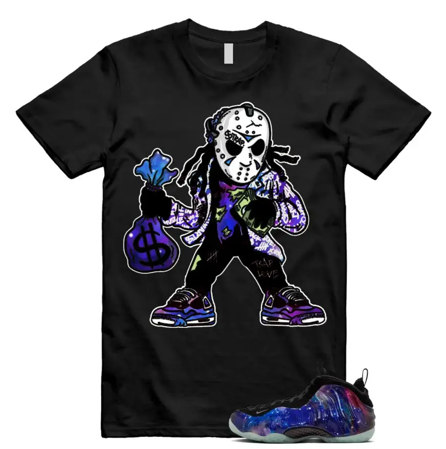 Galaxy Foamposite One 2025 Obsidian Black Anthracite Unisex Shirt Match JASON, Foamposite One Galaxy Outfit, Graphic Tees, Womenswear Top T-Shirt