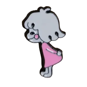 Cute Pink-Cheek Cartoon Girl Pin