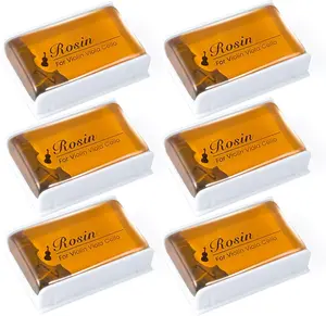Rosin, Violin Rosin [6 Pack] Cello Viola Rosin for Violin Bow, Light Low Dust , Violin Accessories by