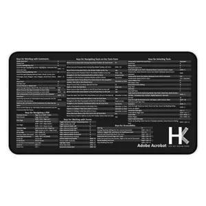 Adobe Acrobat Hot Key Mouse Pad - Ultra Fast Navigation with Shortcut Keys for PDF Efficiency - Sleek Design for Home & Office