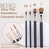 4 Pcs Ultra‑Thin Flat Foundation Concealer Brushes, Precision Flat Head Makeup Brushes for Liquid & Cream Foundation, Flawless Traceless Blending Application, Face Makeup Brush