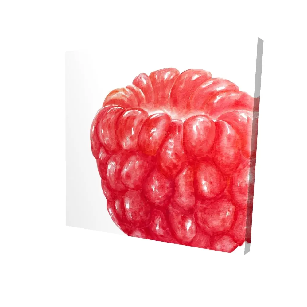 Begin Home Decor 2080-2424-GA76 24 x 24 in. Raspberry Red Illustrative Canvas - Home Decor Gastronomy Art