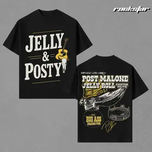 Stadium Tour 2026 Postiiy & Jellyi Premium Cotton T-Shirt, Posty Fans, White Iverson Fans, Country Rap Music Duo Graphic Tee, Concert Tour Merch Shirt, Vintage Streetwear Unisex Tee, Fan Gift