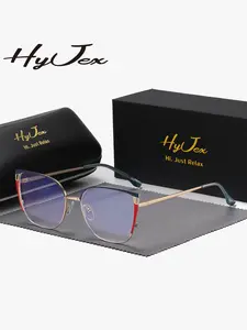 HyJex 1 Piece Unisex Ornately Decorated Full Frame Plaon Glasses Trendy Stylish Butterfly Frame Plaon Glasses
