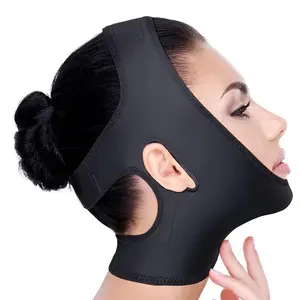 Breathable V-Line Face Mask - Chin & Neck Compression Strap, Slimming Contouring Tool with Invisible Stitches